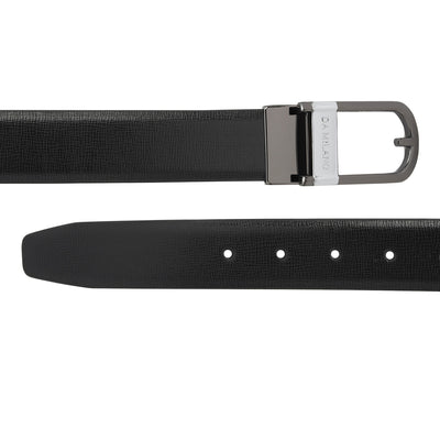 Formal Matrix Leather Mens Belt - Black & Brown