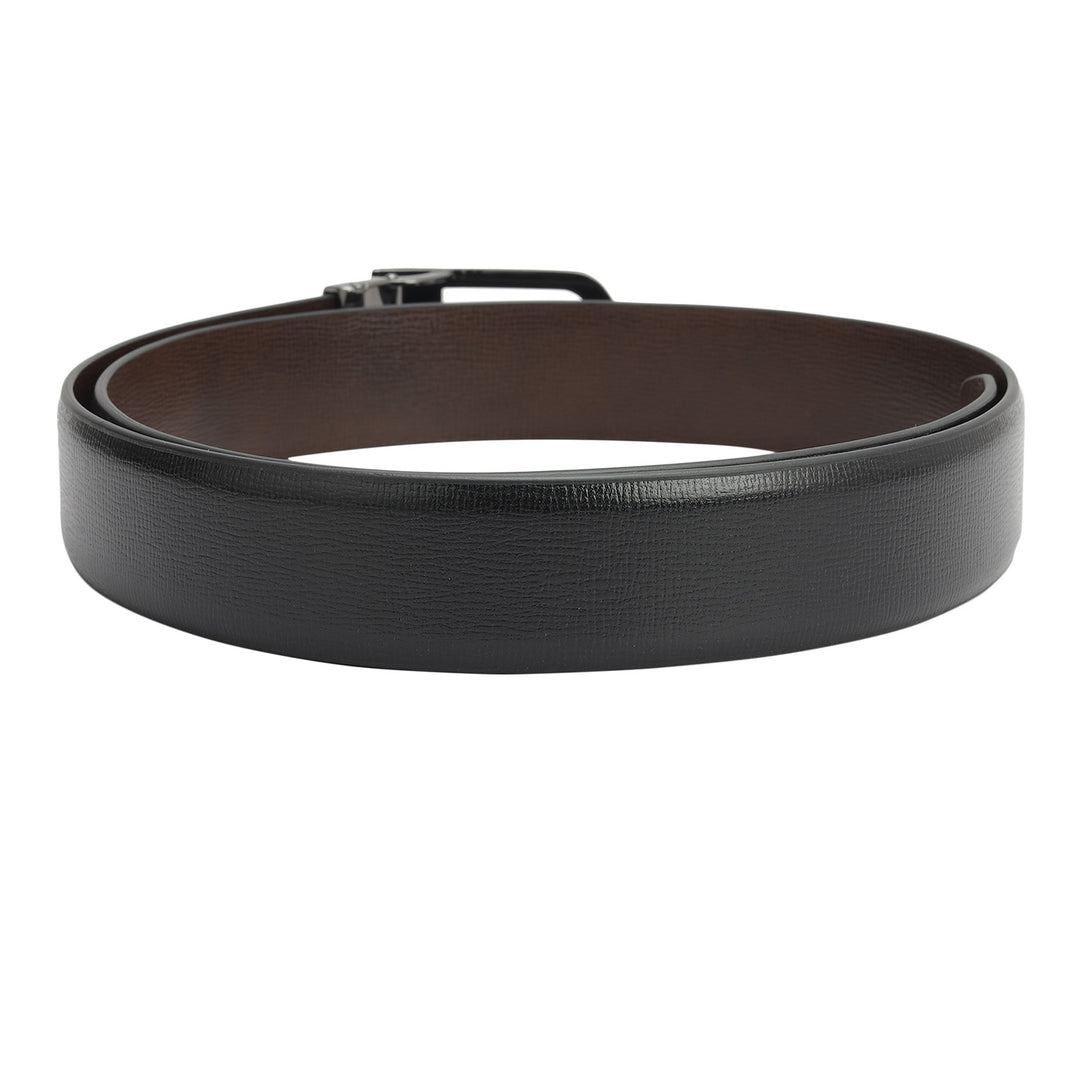 Formal Matrix Leather Mens Belt - Black & Brown