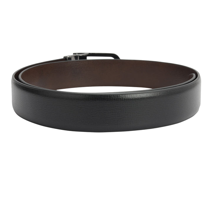 Formal Matrix Leather Mens Belt - Black & Brown
