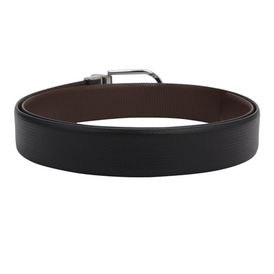Formal Fish Leather Mens Belt - Black & Brown