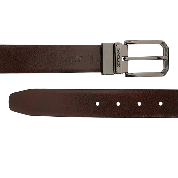 Formal Pebble Leather Men's Belt-Black & Brown