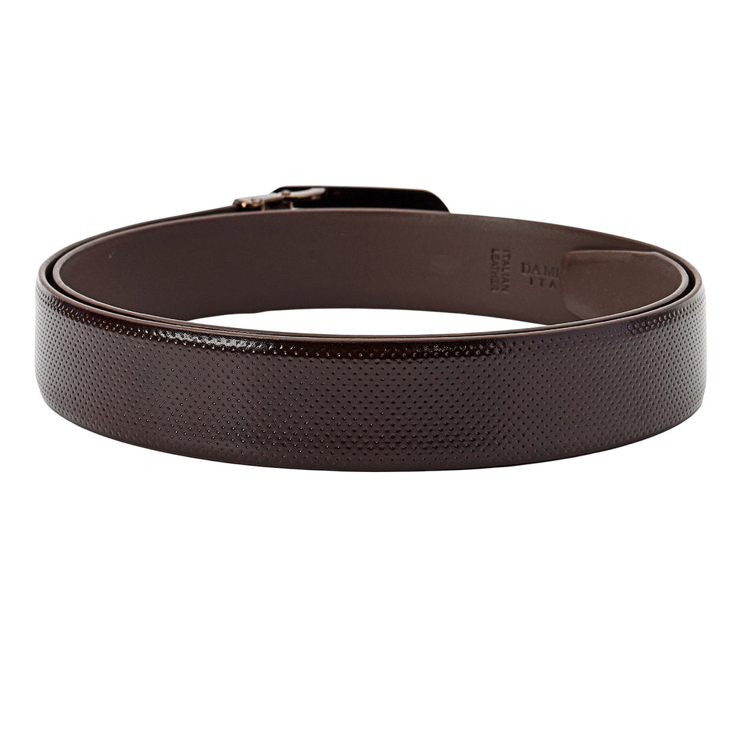 Formal Punch Leather Mens Belt-Brown