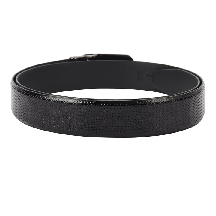Formal Punch Leather Mens Belt-Black