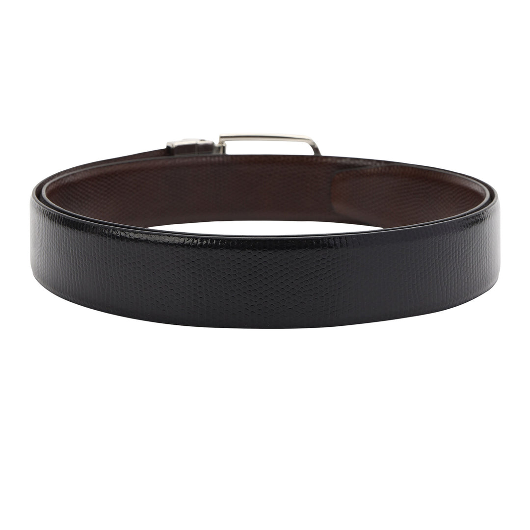 Formal Saffiano Leather Men's Belt- Brown & Black