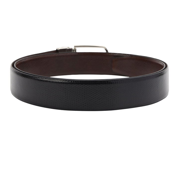 Formal Saffiano Leather Men's Belt- Brown & Black