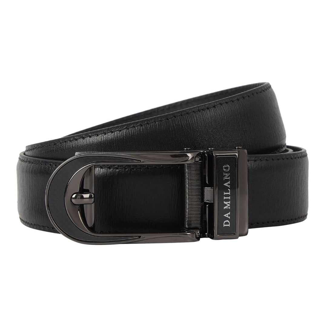 Formal Aztec Leather Mens Belt-Black