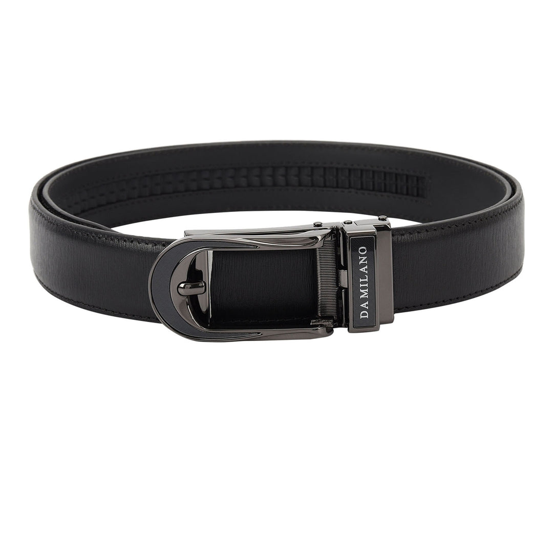 Formal Aztec Leather Mens Belt-Black