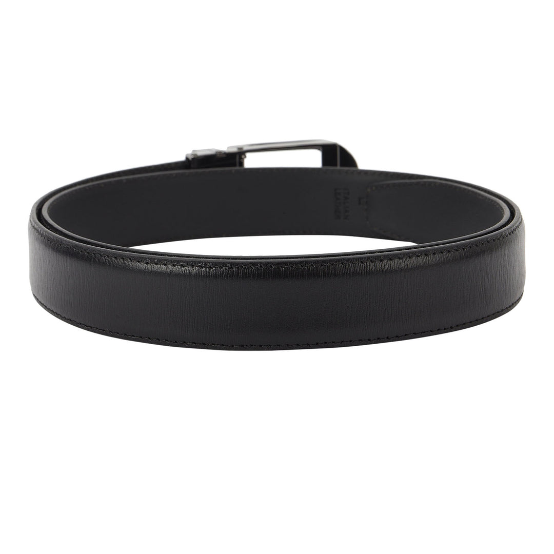 Formal Aztec Leather Mens Belt-Black