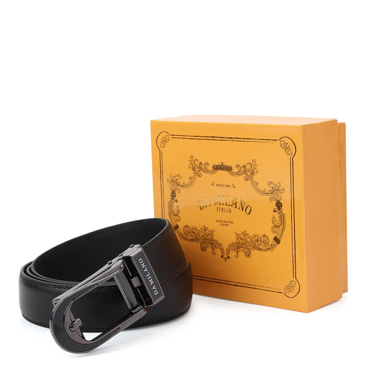 Formal Aztec Leather Mens Belt-Black