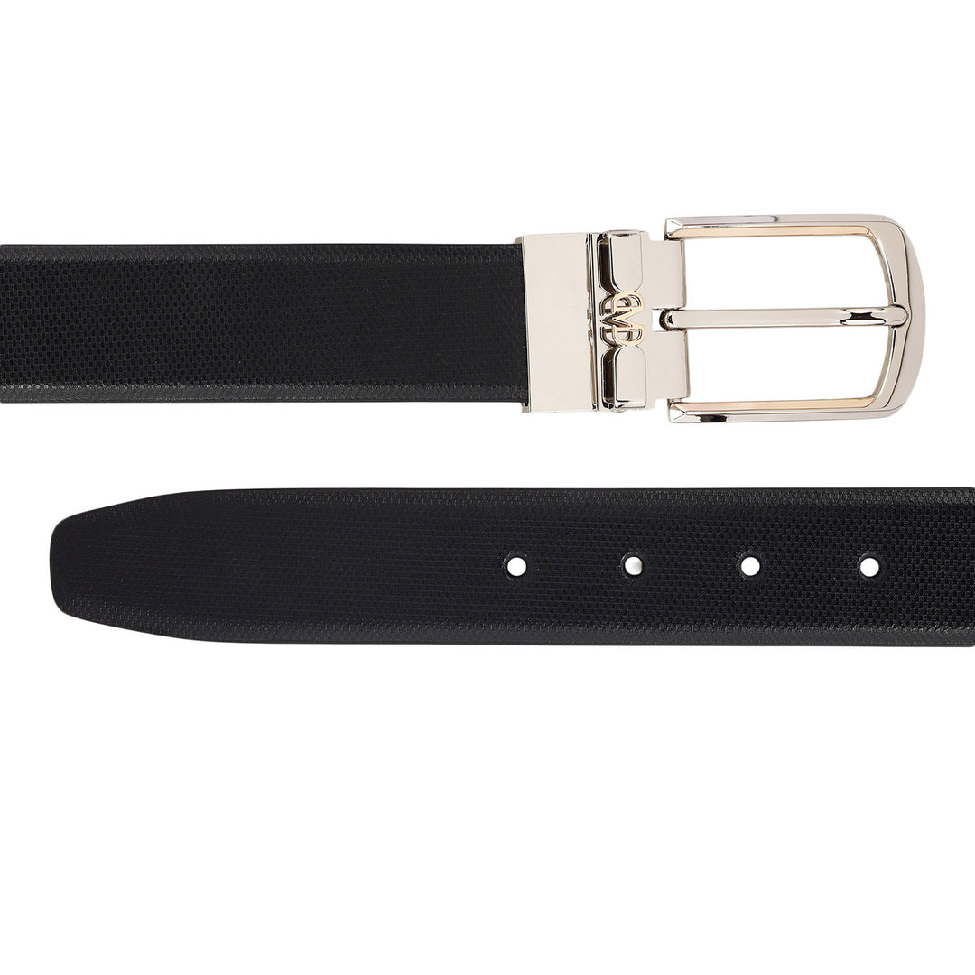 Formal Embossed Leather Mens Belt-Black & Brown