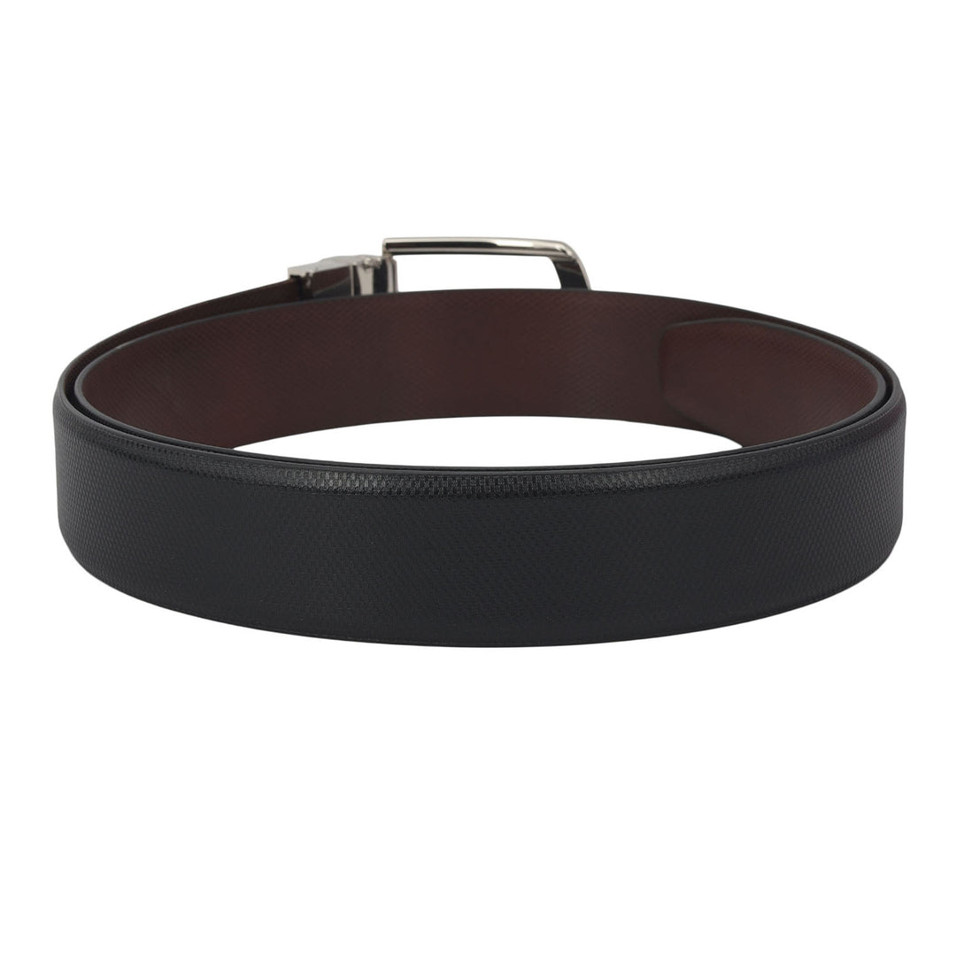 Formal Embossed Leather Mens Belt-Black & Brown
