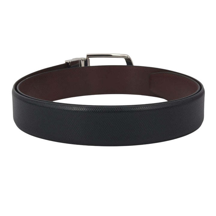 Formal Embossed Leather Mens Belt-Black & Brown