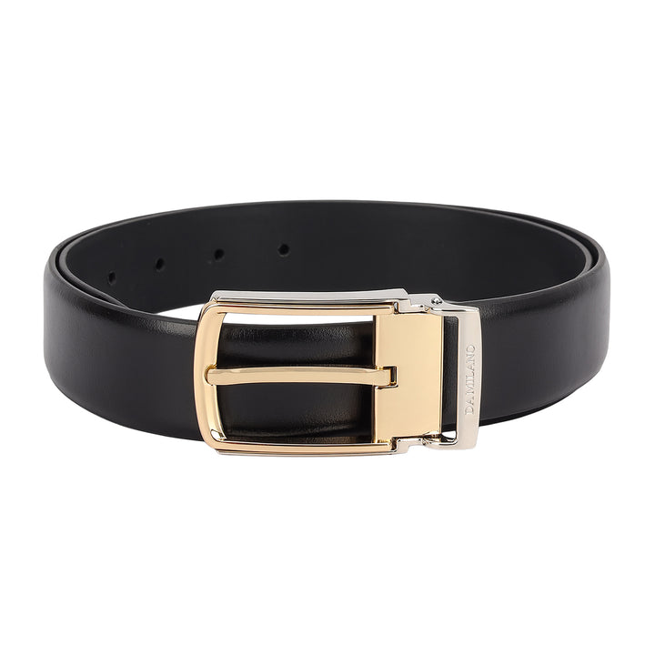 Formal Plain Leather Mens Belt - Black