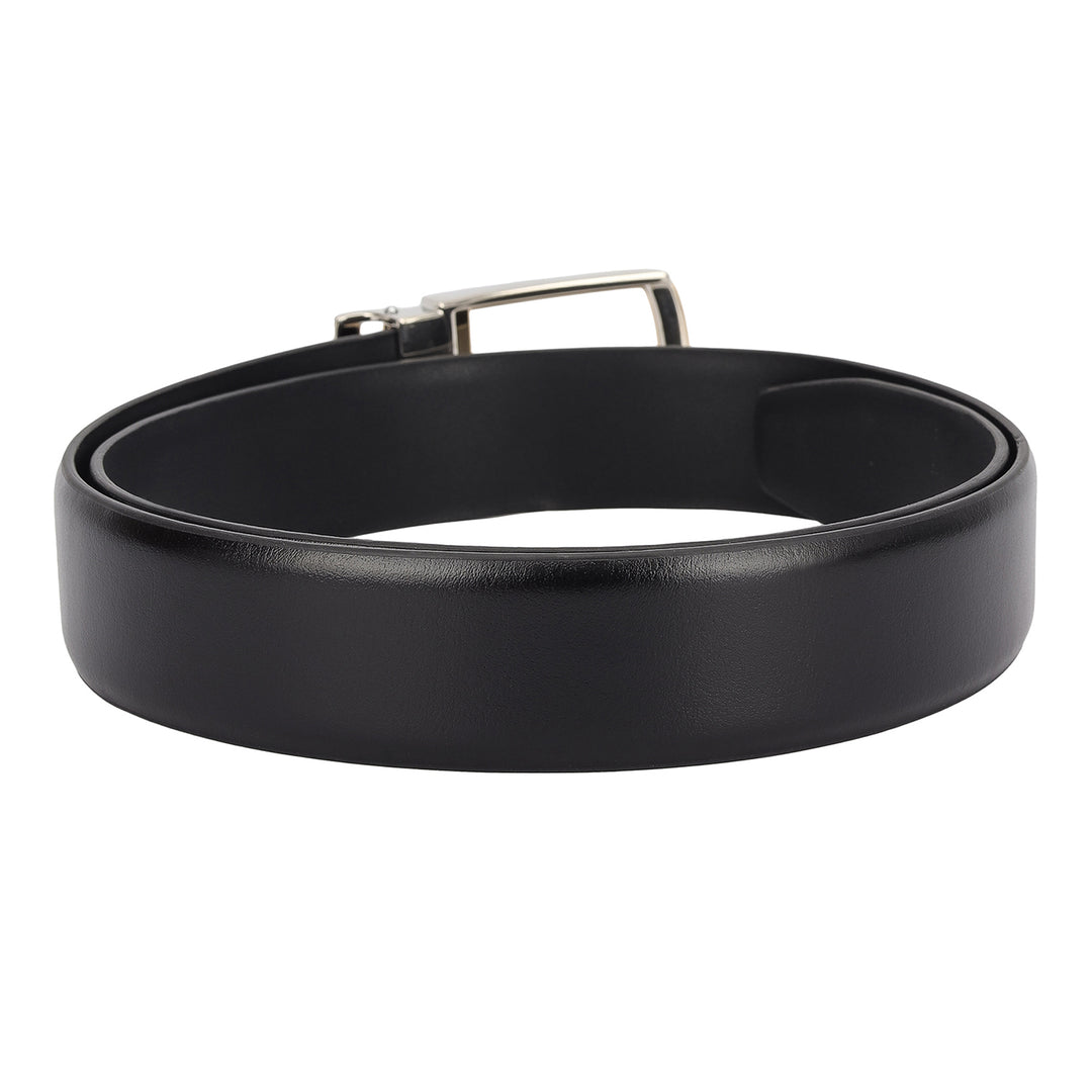Formal Plain Leather Mens Belt - Black