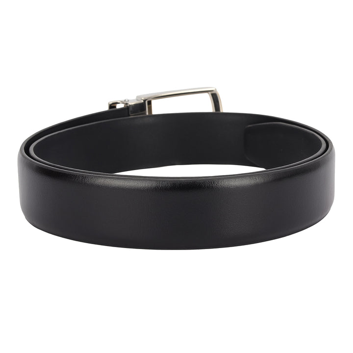Formal Plain Leather Mens Belt - Black