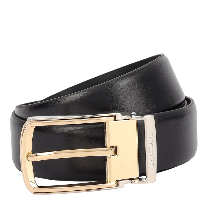 Formal Plain Leather Mens Belt - Black