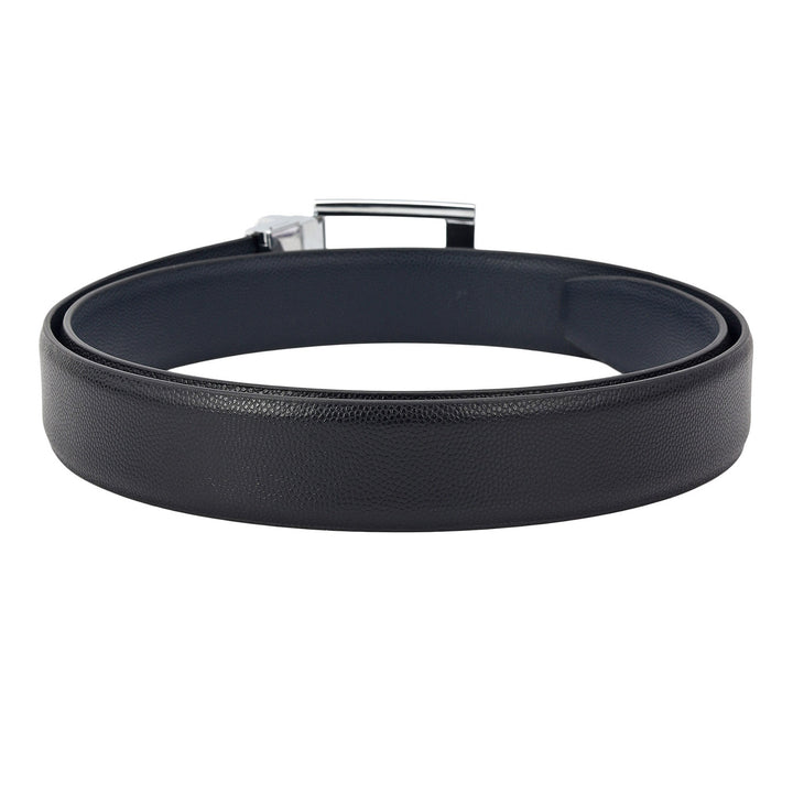 Formal Embossed Leather Reversible Mens Belt - Black & Blue
