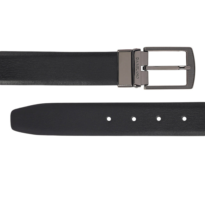 Formal Aztec Leather Reversible Mens Belt - Black & Brown