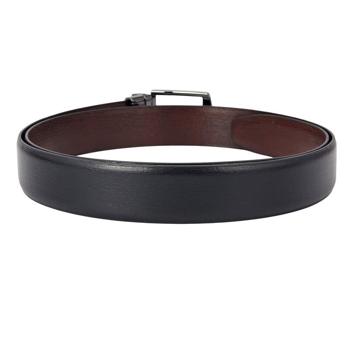 Formal Aztec Leather Reversible Mens Belt - Black & Brown