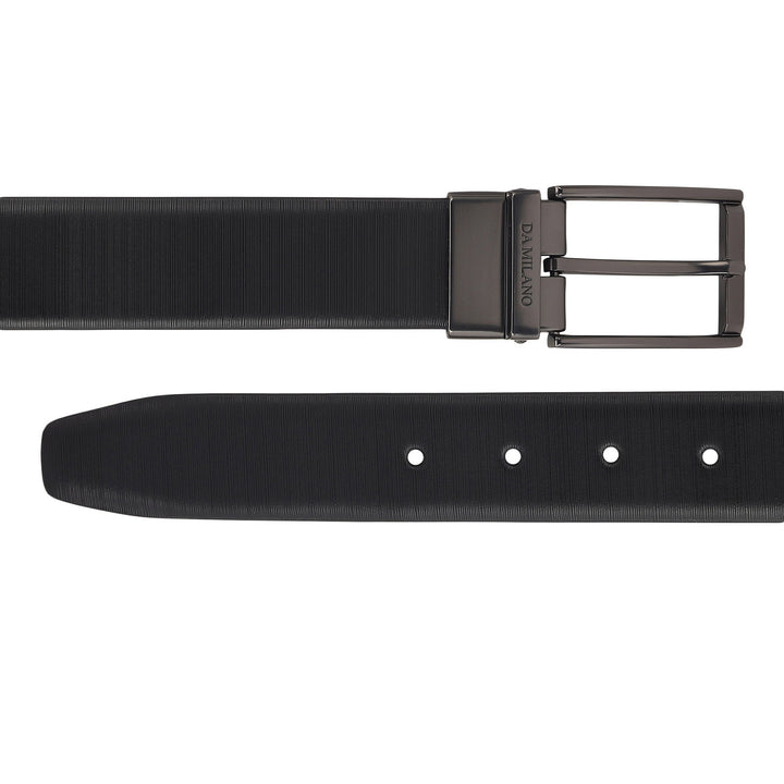 Formal Aztec Leather Mens Belt-Black & Brown