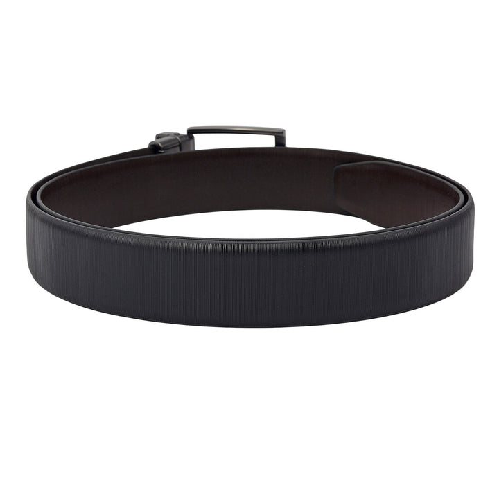 Formal Aztec Leather Mens Belt-Black & Brown