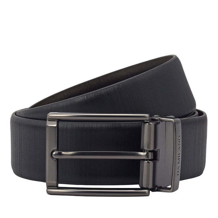 Formal Aztec Leather Mens Belt-Black & Brown