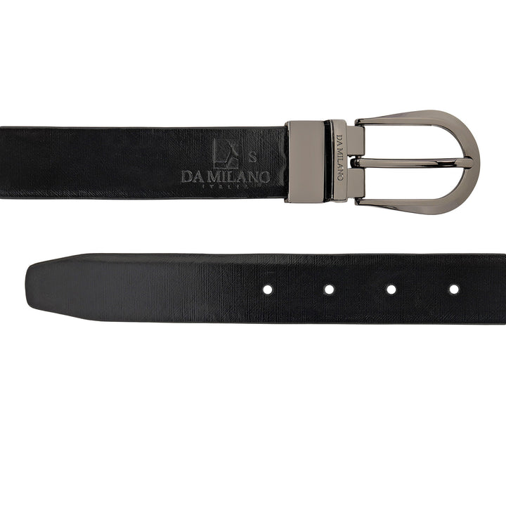 Formal Aztec Leather Men's Belt- Cognac & Black