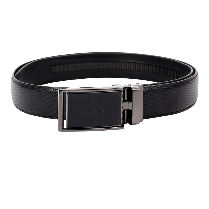 Formal Fish Leather Mens Belt-Black