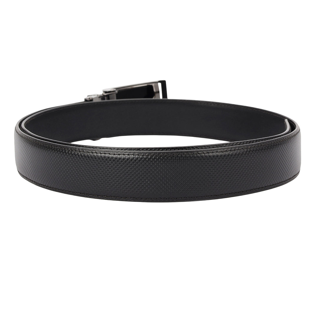 Formal Fish Leather Mens Belt-Black