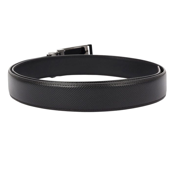 Formal Fish Leather Mens Belt-Black