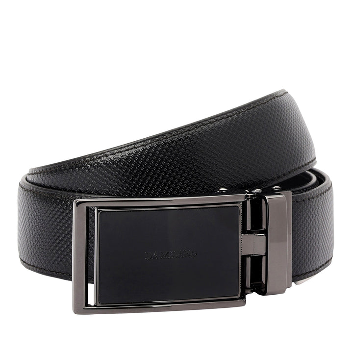 Formal Fish Leather Mens Belt-Black