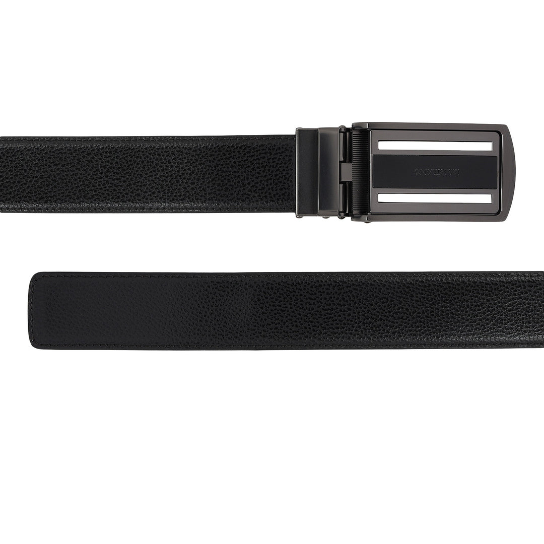 Formal Wax Leather Mens Belt-Black