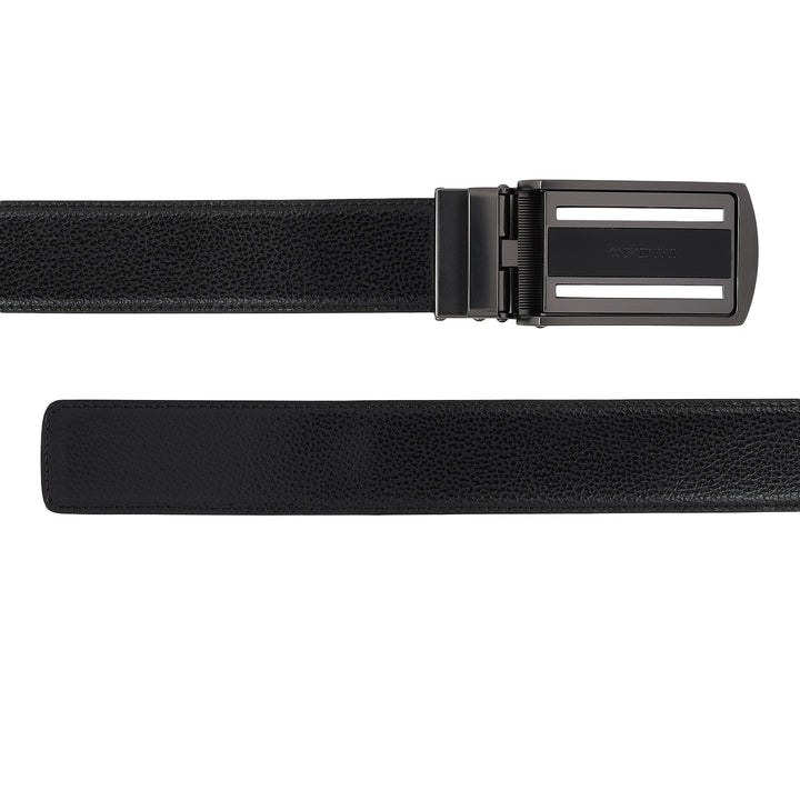 Formal Wax Leather Mens Belt-Black