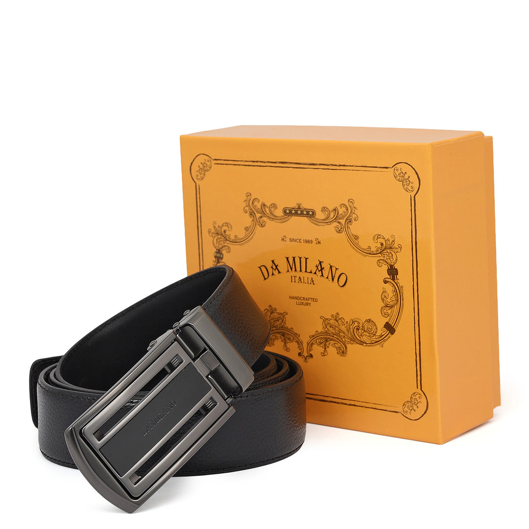 Formal Wax Leather Mens Belt-Black
