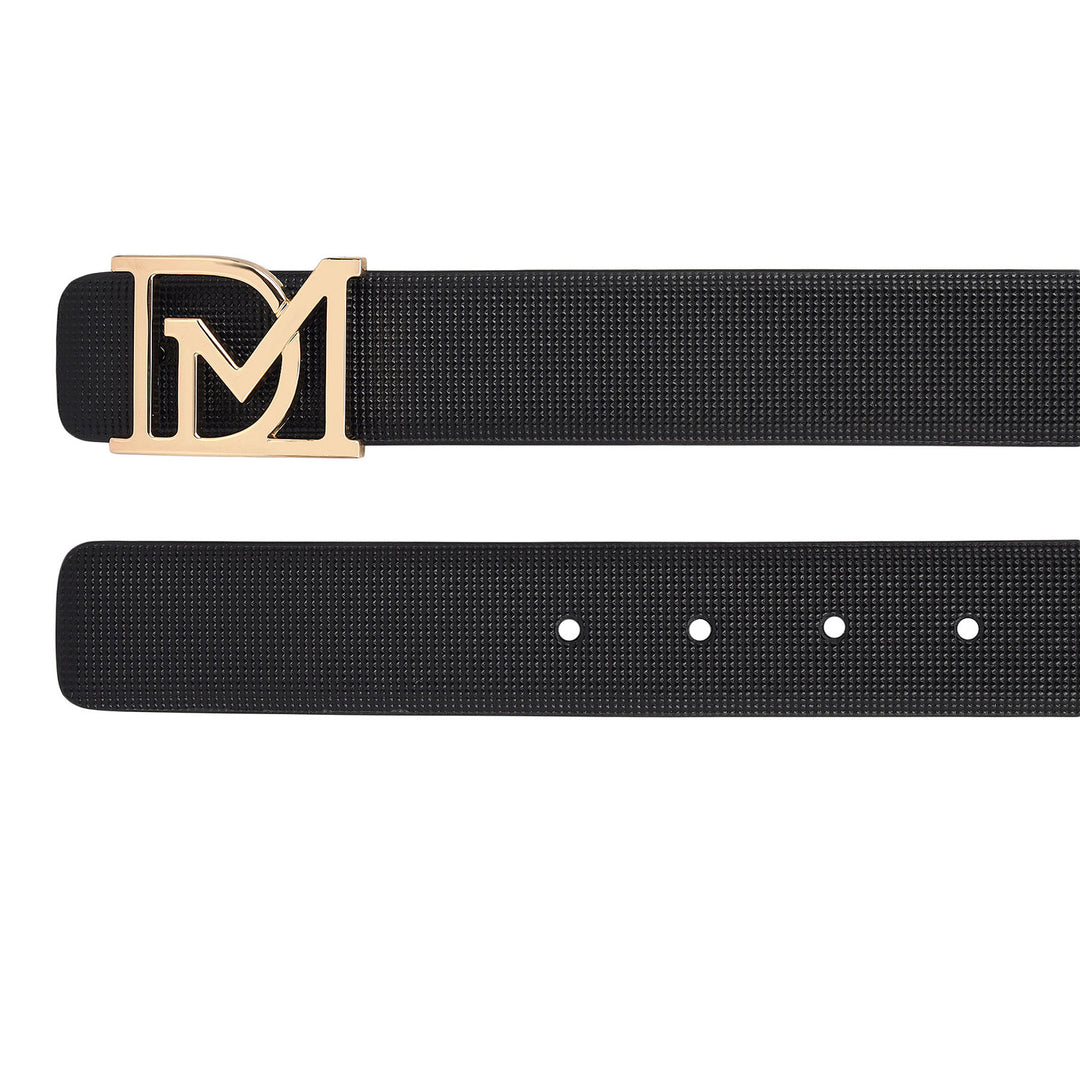 Formal Fish Leather Mens Belt-Black