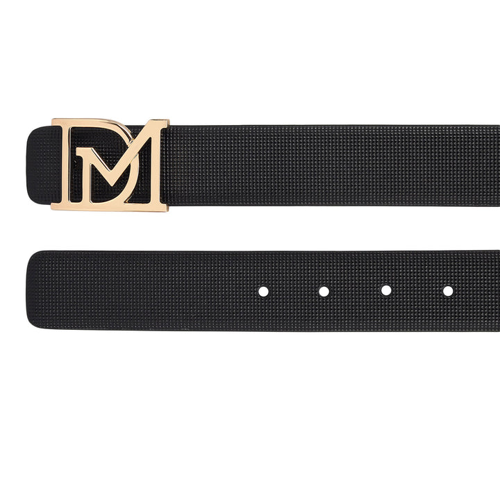 Formal Fish Leather Mens Belt-Black