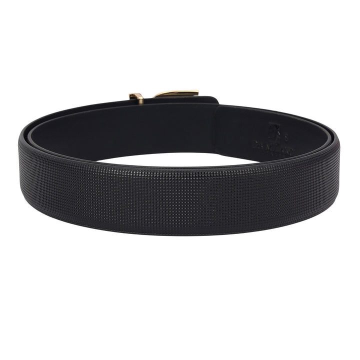 Formal Fish Leather Mens Belt-Black