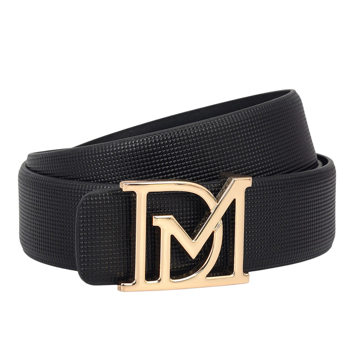 Formal Fish Leather Mens Belt-Black