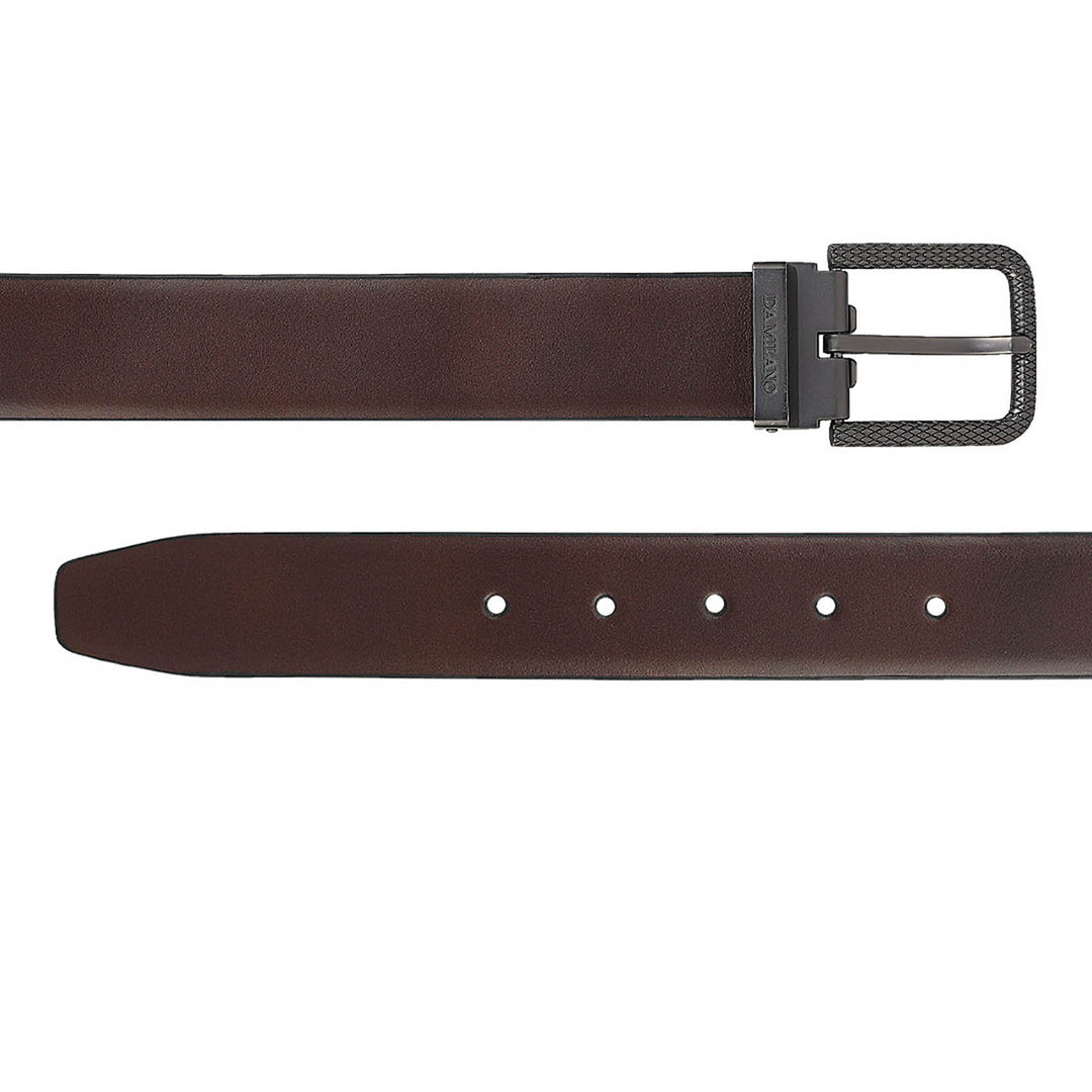 Casual Plain Leather Mens Belt - Brown