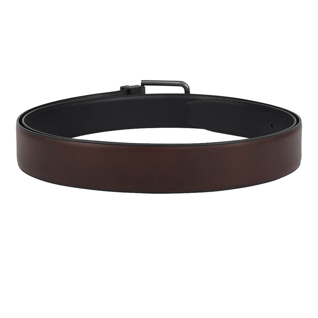 Casual Plain Leather Mens Belt - Brown
