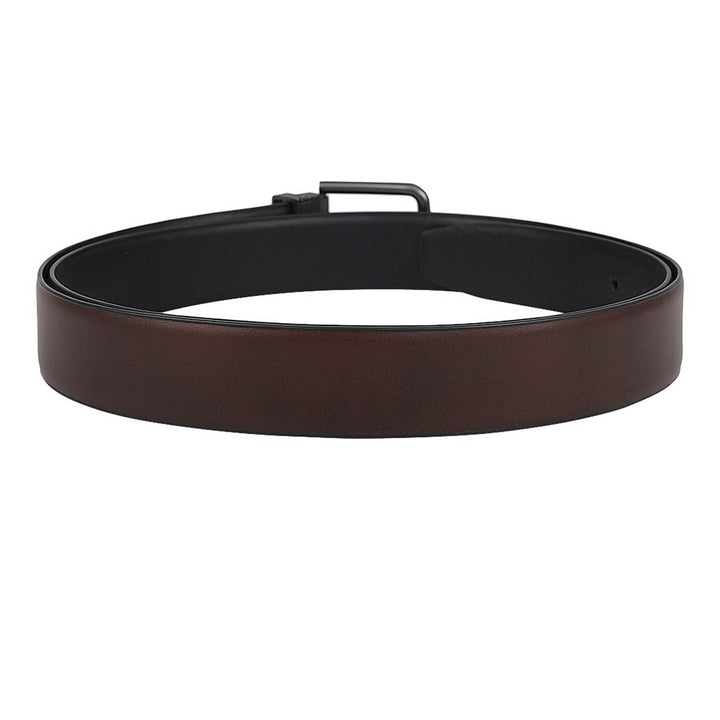 Casual Plain Leather Mens Belt - Brown
