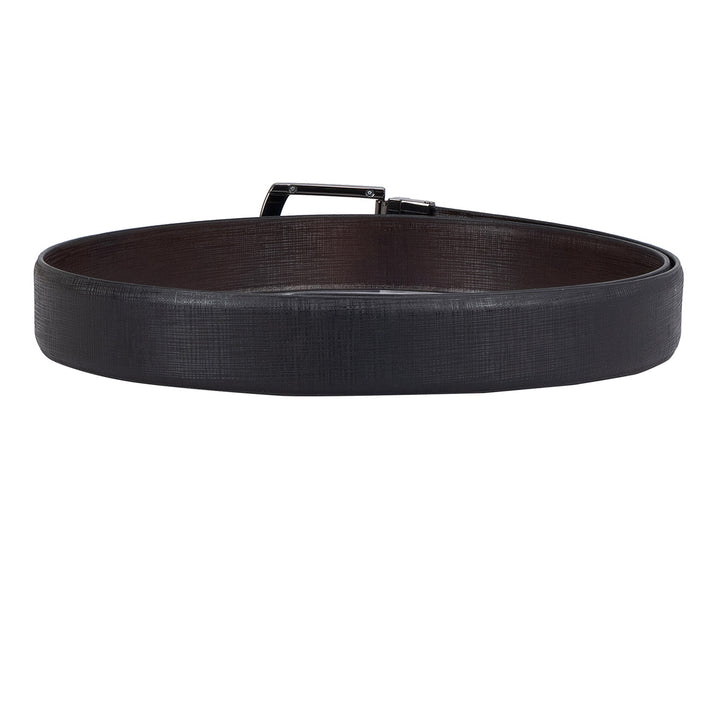 Formal Matrix Leather Reversible Mens Belt - Black & Brown