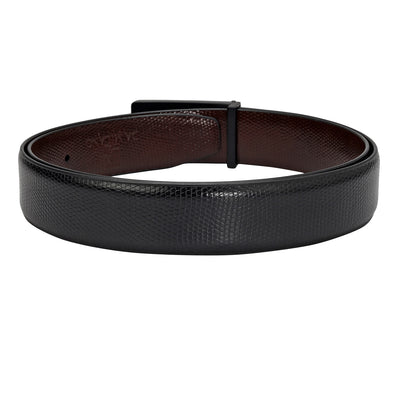 Formal Fish Leather Mens Belt - Black