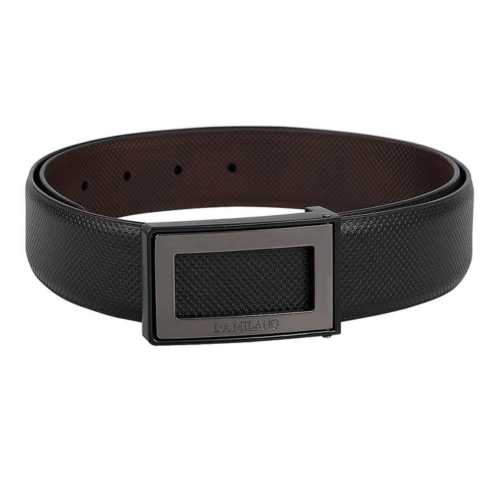 Semi Formal Fish Leather Mens Belt - Black