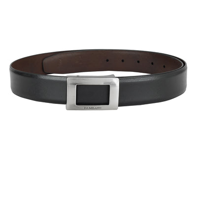 Formal Saffiano Leather Mens Belt - Black