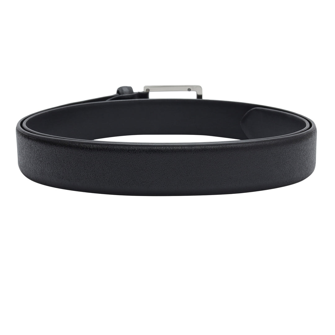 Formal Aztec Leather Mens Belt - Black