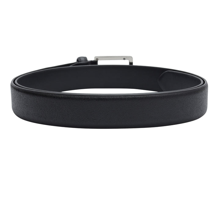 Formal Aztec Leather Mens Belt - Black