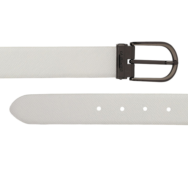Casual Franzy Leather Mens Belt - White