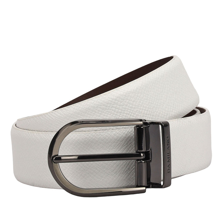 Casual Franzy Leather Mens Belt - White