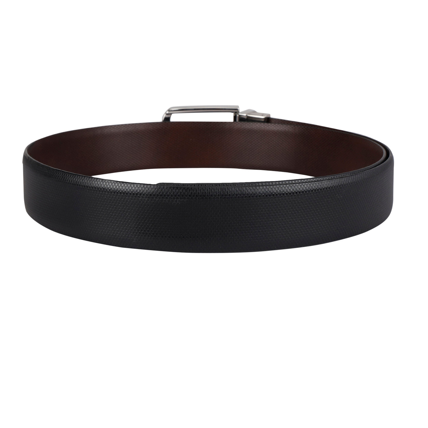 Formal Fish Leather Reversible Mens Belt - Black & Brown